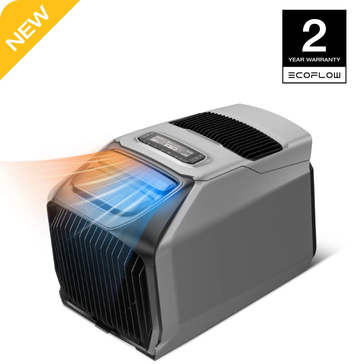EF Ecoflow WAVE 3 Portable Air Conditioner, 1800W/6100 BTU Cooling and 2000W/6800 BTU Heating, 1000W Fast Charging in 75 Mins, 8H Wireless Running